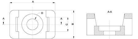 Set 100 buc suport cleme albe tip sa 15x9.5 din plastic pentru prindere colier plastic 9700 Cobra [3]
