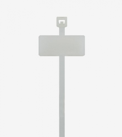 Accesorii electrice - Set 100 bucati colier plastic 100x2.5mm cu eticheta, placa de marcaj 25,4×8 mm plastic alb 8,1 kg Cobra 1600