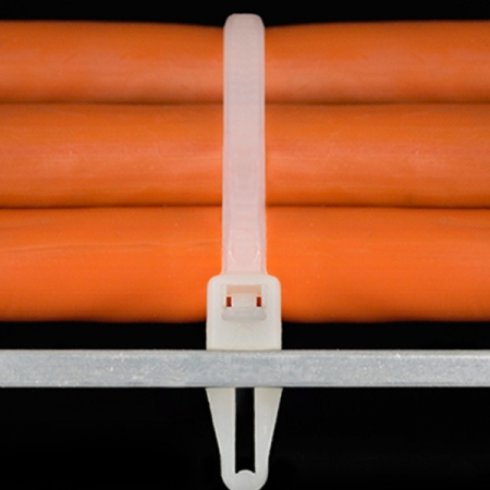 Set 100 bucati colier plastic 150x3.6mm montare prin impingere in panouri, alb 13.6 kg Cobra 963031 [2]