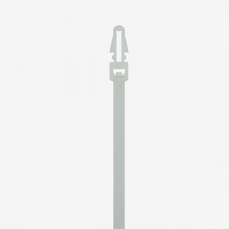 Set 100 bucati colier plastic 200x4.8mm montare prin impingere in panouri, alb rezistenta 22.5 kg Cobra 963032 [1]