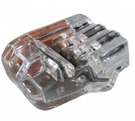 Set 100 cleme pentru fir masiv 3 gauri cupru plin 1-2.5mm2 24A 450V [4]