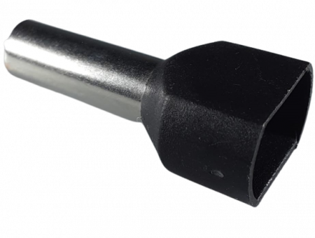 Accesorii electrice - Set 100 pini terminali dubli izolati 6mm²  negri ferule cupru 23mm