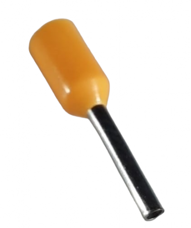 Tablouri electrice - Set 100 pini terminali izolati 0.5 mm² galbeni ferule cupru 14mm