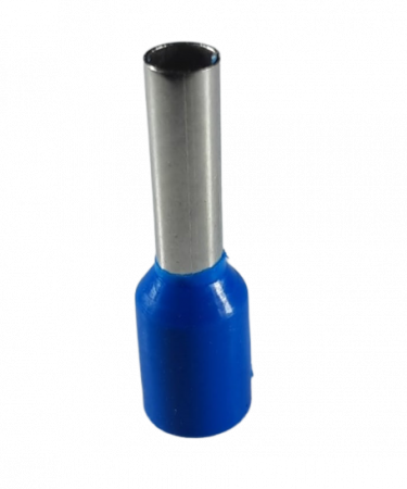 Set 100 pini terminali izolati 2.5mm²  albastri  ferule cupru 15mm