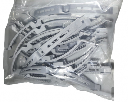Set 20 bucati cleme duble din plastic pentru prindere cabluri 220mm lungime [1]