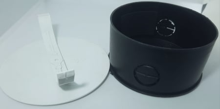 Set 5 doze de ramificatie rotunde sub tencuiala cu 8 intrari pentru zidarie Ø 70mm cu capac [5]