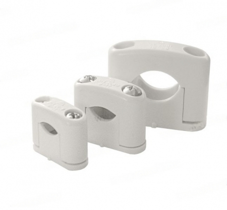Cleme diverse - Set 50 cleme PVC pentru prindere cabluri cu diametru 15-25mm cu doua suruburi
