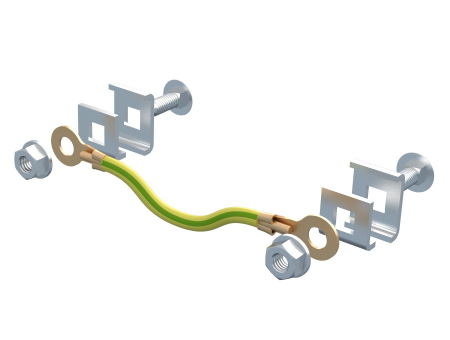 Canal cablu metalic din sarma - Set conector conductor impamantare pentru canal cablu metalic din sarma mesh SUM 1