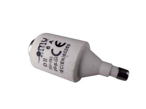 Siguranta fuzibila 6A patron ceramica cu filet E27 DII 500V capacitate de rupere 50kA, clasa de functionare gG-gL [1]