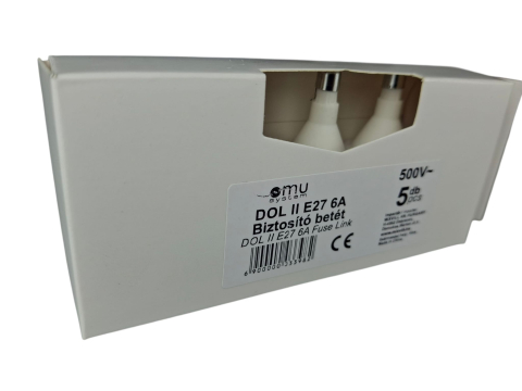 Siguranta fuzibila 6A patron ceramica cu filet E27 DII 500V capacitate de rupere 50kA, clasa de functionare gG-gL [5]