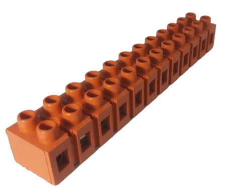 Accesorii electrice - Sir cleme bloc terminal pentru conexiuni 12 gauri 0.5-6mm² 25A culoare portocalie