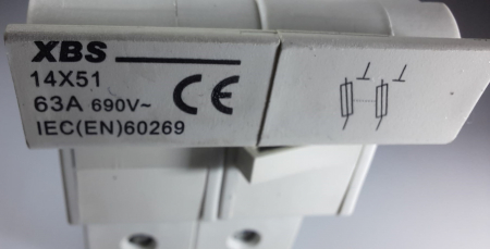 Soclu separator 2P pentru sigurante fuzibile 14x51 cu montaj pe sina DIN [5]