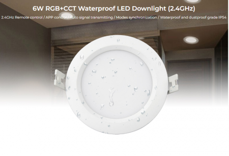 Spot LED Miboxer 6W RGB+CCT 500lm 80lm/W 2700K~6500K, 16 milioane de culori intensitatea luminii ajustabila, control de la distanta 30m 2.4GHz IP54 [4]