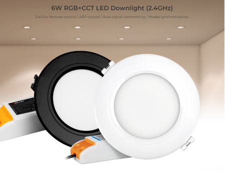 Spot LED Miboxer 6W RGB+CCT 600lm 118x38mm 2700K~6500K, 16 milioane de culori intensitatea luminii ajustabila, control de la distanta 30m 2.4GHz [4]