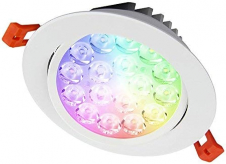 Spoturi - Spot LED Miboxer 9W RGB+CCT 780lm 85lm/W 2700K~6500K, 16 milioane de culori intensitatea luminii ajustabila, control de la distanta 30m 2.4GHz