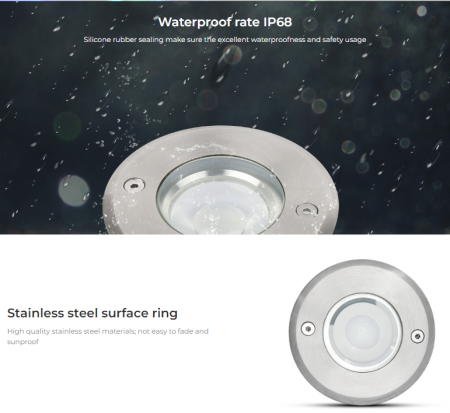 Spot LED subteran Mi-Light MiBoxer lumină pentru sistem SYS 24V 5W 350lm IP68 culoare RGB+CCT SYS-RD1 [6]