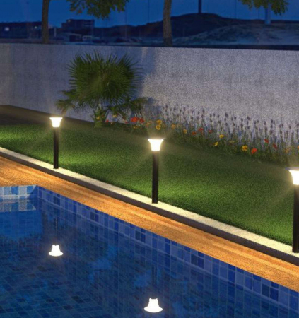 Stâlpişor pitic solar 15W 2200lm 4000K/6000K 1073 x 257mm exterior IP65 cu funcţionare până la 80 de ore [2]