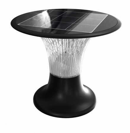 Proiectoare - Stâlpişor pitic solar 15W 2200lm 4000K/6000K 257 x 257mm exterior IP65 cu funcţionare până la 80 de ore, baterie LiFePO4 6000mAh