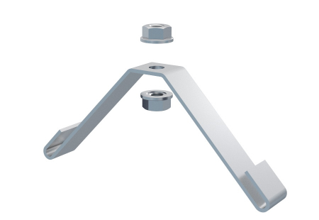 Canal cablu metalic din sarma - Suport central 150x59mm pentru canal cablu din sârmă 150mm prindere cu tijă filetată M8, susținere maxim 50 kg