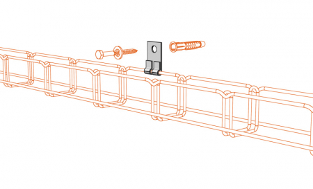 Suport consolă prindere pe perete canal cablu din sârmă cu lățimea de 50mm sau 100mm, susținere maxim 40 kg [2]