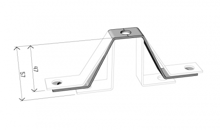 Suport consolă prindere pe podea a canalului de cablu din sarmă, susținere maxim 60 kg [2]