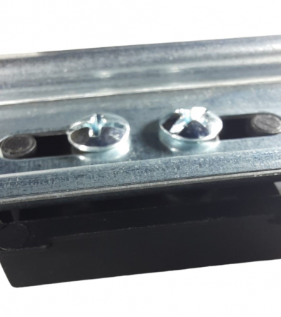 Suport din plastic pentru sina DIN omega 35mm autoadeziv 43x38mm [6]