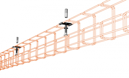 Suport consolă laterală 42x30mm pentru ancorare canal cablu din sarma cu lățimea de 50mm sau 100mm [3]