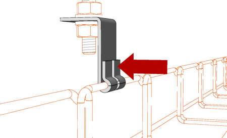 Suport prindere laterala canal cablu din sârmă, susținere maxim 30 kg [3]
