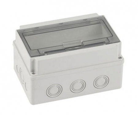 Tablouri electrice - Tablou aplicat din plastic cu 10 module usa fumurie IP66