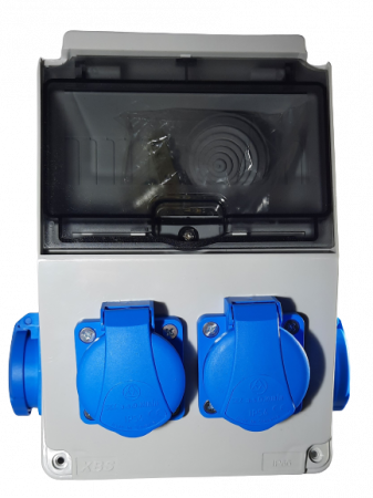 Tablouri electrice - Tablou echipat organizare de santier 217x117mm cu 4 prize monofazice schuko IP44