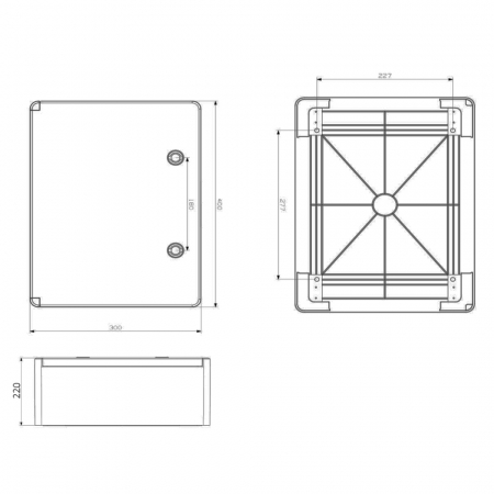 Tablou electric 400x300x220mm cu contrapanou rezistent UV IP65 IK10 fara halogen [1]