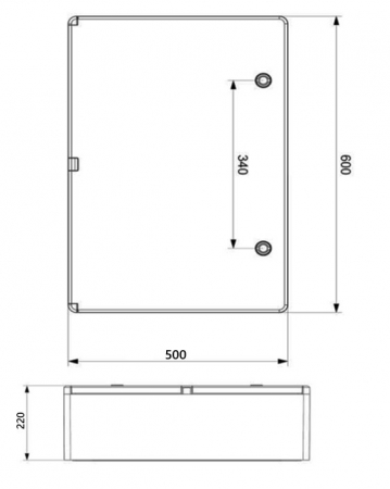Tablou electric 600x500x220mm cu contrapanou rezistent UV IP65 IK10 fara halogen [1]