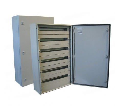 Tablouri metalice - Tablou electric 1000x600x250mm 130 module cofret dulap cabinet metalic modular  5 randuri x 26 module IP66 aparent cu plastroane sina DIN pentru montaj contrapanou placa de montaj