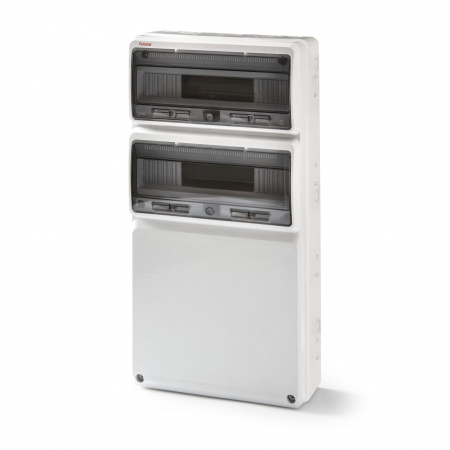 Tablouri din plastic - Tablou neechipat ABS 32 module 2 usi de vizitare transparente cu 16 module 685x330x155mm IP65