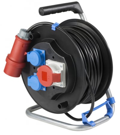Prelungitoare - Tambur de cablu 20m 5x2.5 CEE cu siguranta  IP44