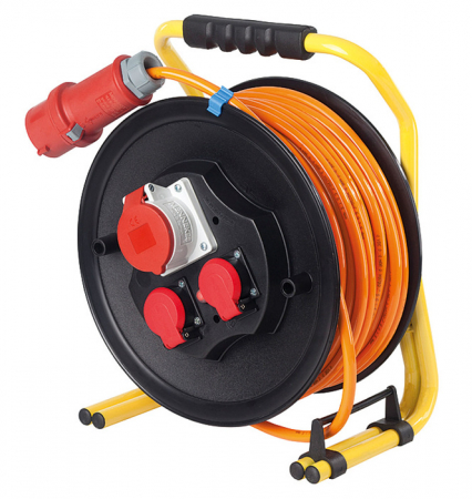 Prelungitoare - Tambur de cablu 30m 5x2.5 CEE cu siguranta, profesional  IP44