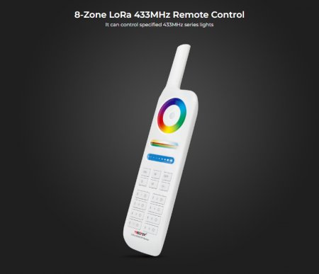 Telecomanda Mi-Light FUT086 MiBoxer 8-zone LoRa 433MHz sistem pentru control lămpi, rază 2 km [3]