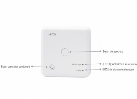Termostat de cameră digital wireless Wifi programabil Tuya, Alexa, Google, -5°C – +30°C, senzor NTC 10K, IP30 , alimentare cu 2 × baterii AAA (nu sunt incluse) și USB-C [6]