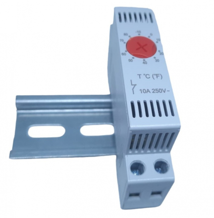 Termostat pe sina 1 modul contact NC pentru incalzire controlul rezistentei -10-+80°C 10(2)A [3]