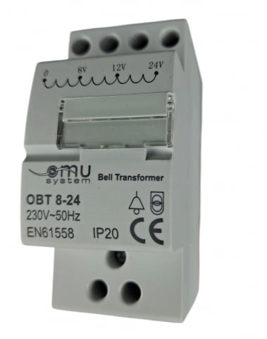 Transformator pentru sonerie 230V / 8-24V 8VA IP20 , montaj pe sina in tablouri electrice [2]