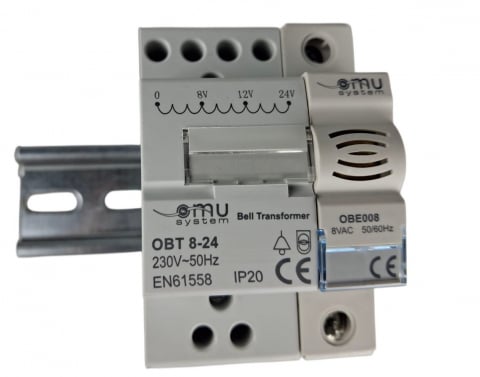Transformator pentru sonerie 230V / 8-24V 8VA IP20 , montaj pe sina in tablouri electrice [7]