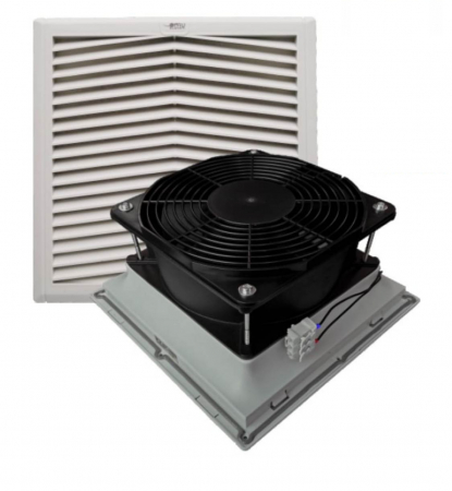 Ventilator cu filtru pentru tablouri electrice 255x255mm 47W 520m3 230V IP54 [1]