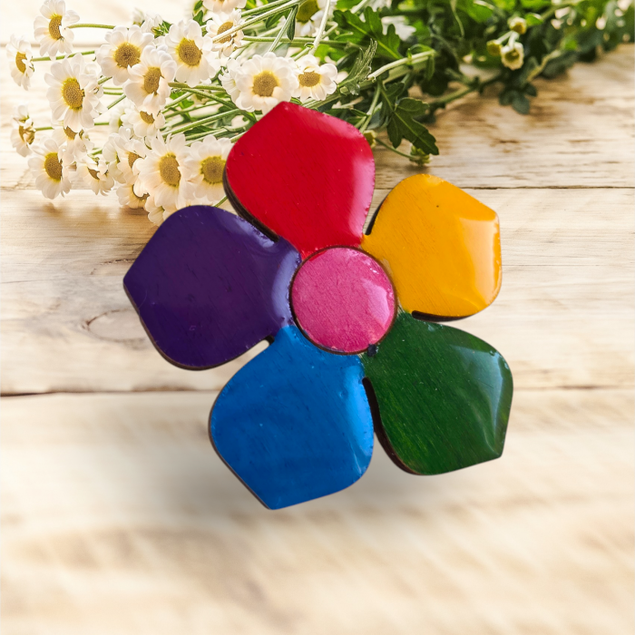 Brosa Martisor Floare Curcubeu [4]
