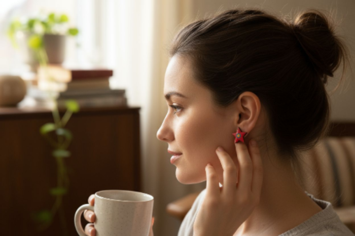 cercei steluta rosie [3]