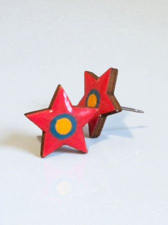 Cercei - cercei steluta rosie