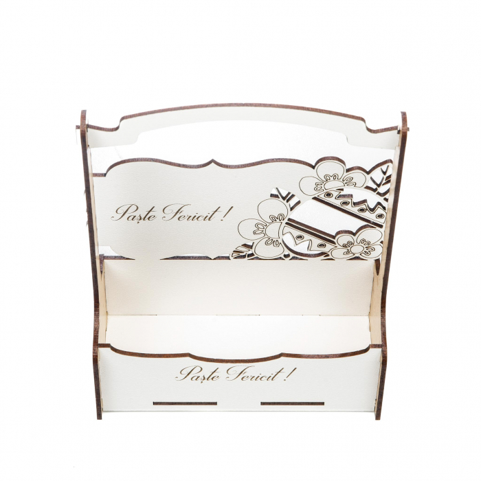 Cutiuta mare decorativa pentru Paste cu Ou si flori [4]