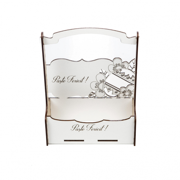 Cutiuta mare decorativa pentru Paste cu Ou si flori [3]