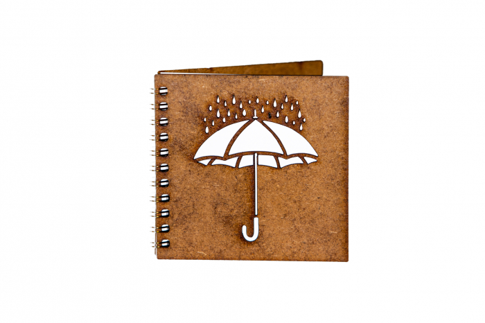 Agenda 10x10 personalizata din lemn cu umbrela [1]