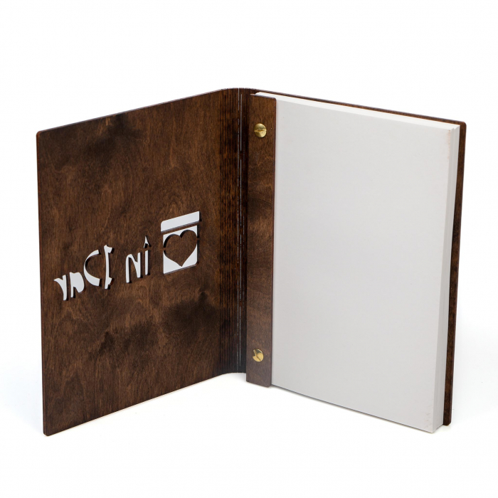 Agenda A5 DECUPATA cu model special si/sau logo client-inchidere cu capse metalice [4]