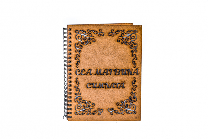 Agenda A5 personalizata din lemn - Cea mai buna cumnata! [2]